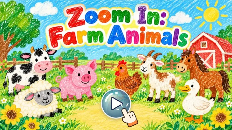 Crayon Drawing style: Farm Animals game cover