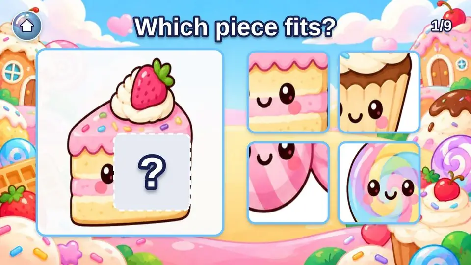Kawaii style: a Puzzle Piece question page